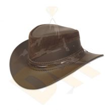 D-Brown Nubic Leather Hat